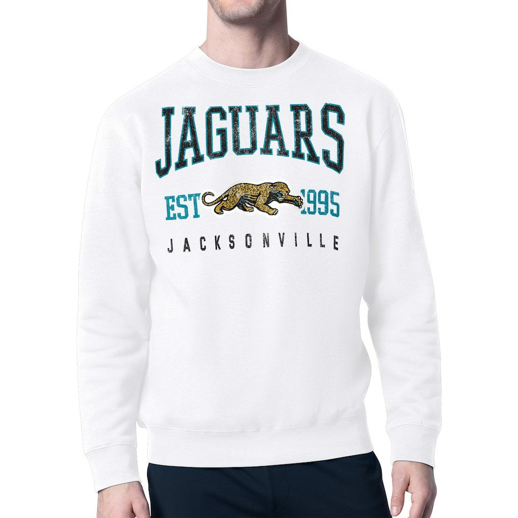 Jacksonville Jaguars Starter Retro Team Logo Pullover Sweatshirt - White Pullover