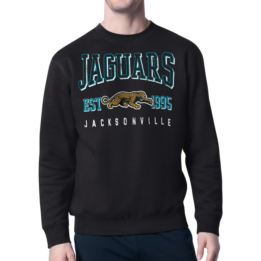 Jacksonville Jaguars Starter Retro Team Logo Pullover Sweatshirt - Black Pullover