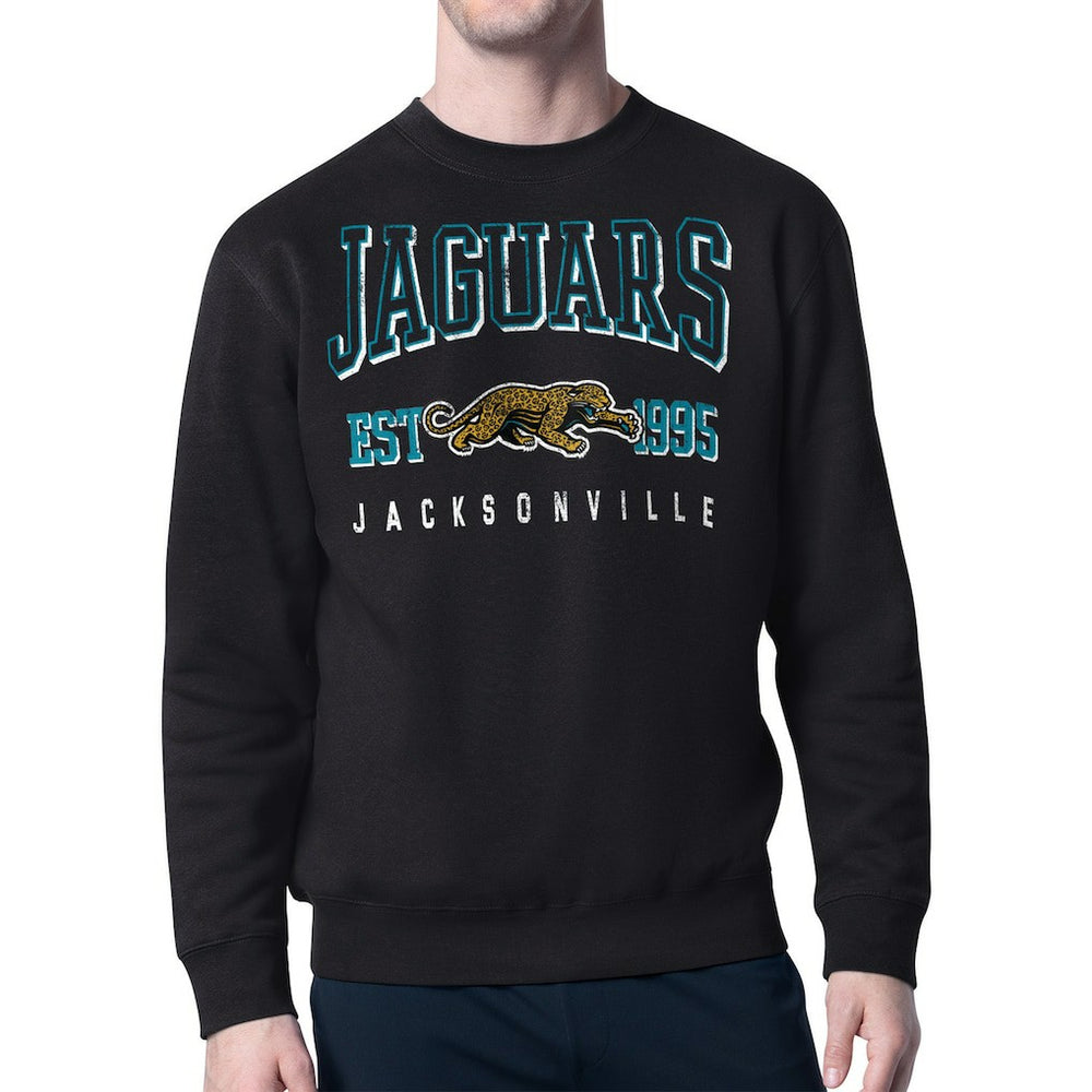 Jacksonville Jaguars Starter Retro Team Logo Pullover Sweatshirt - Black Pullover