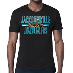 Jacksonville Jaguars Starter Mesh Look Retro Team Logo T-Shirt - Black T-shirts