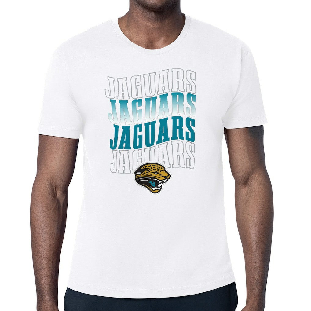 Jacksonville Jaguars Starter Repeat Wordmark Retro Team Logo T-Shirt - White T-shirts