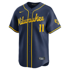 Jackson Chourio Milwaukee Brewers Nike Alternate 2 Limited Jersey - Navy Jerseys