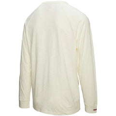 Cincinnati Reds Mitchell & Ness Arched Logo Slub Long Sleeve T-Shirt - Cream T-shirts