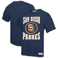 San Diego Padres Mitchell & Ness Arched Logo Slub T-Shirt - Navy T-shirts