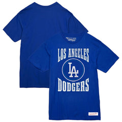 Los Angeles Dodgers Mitchell & Ness Arched Logo Slub T-Shirt - Royal T-shirts