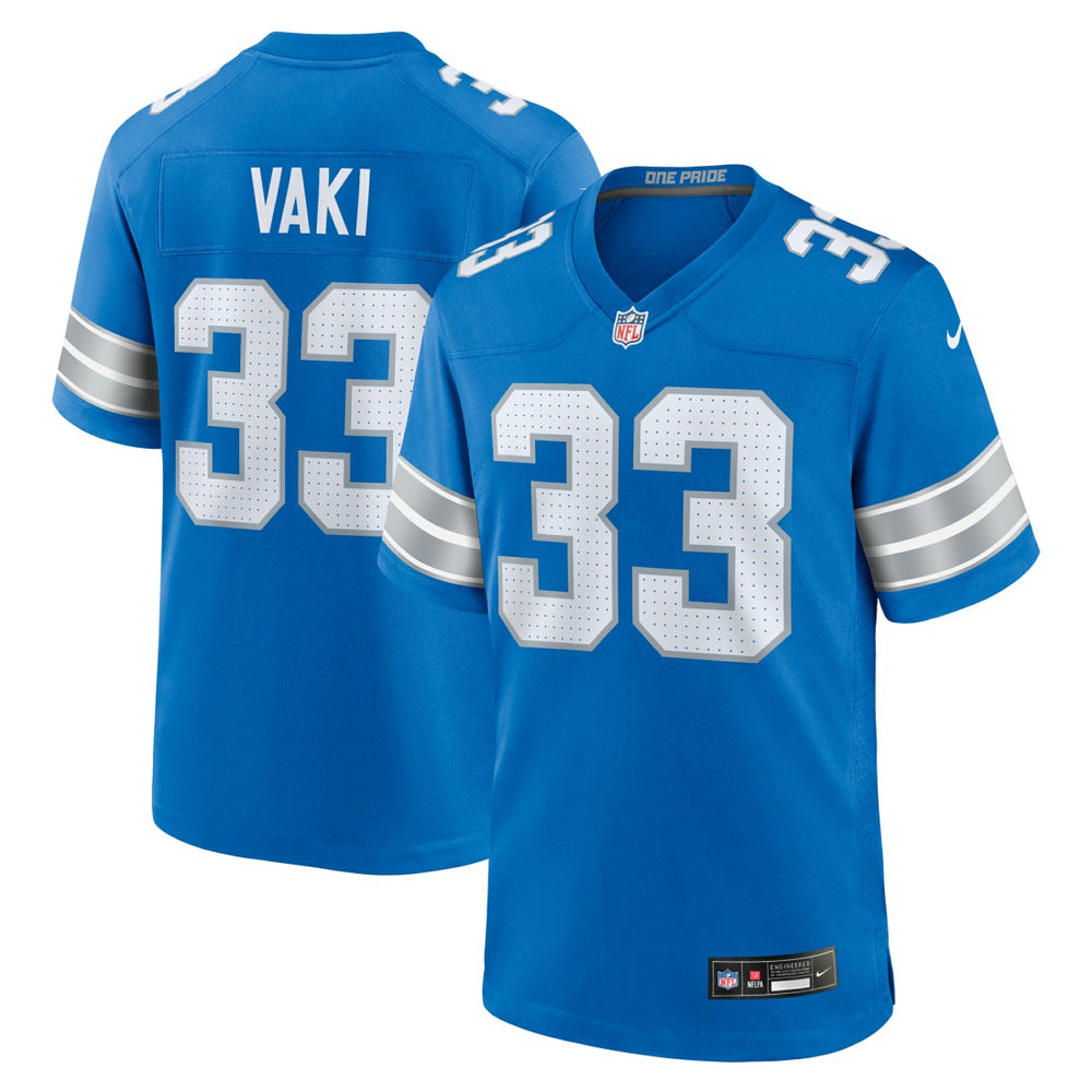 Sione Vaki Detroit Lions Team Game Jersey - Blue Jerseys