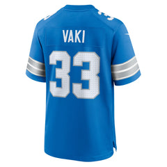 Sione Vaki Detroit Lions Team Game Jersey - Blue Jerseys