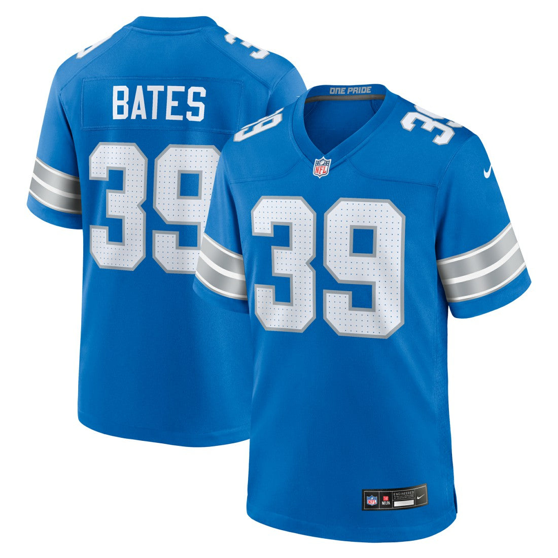 Jake Bates Detroit Lions Team Game Jersey - Blue Jerseys
