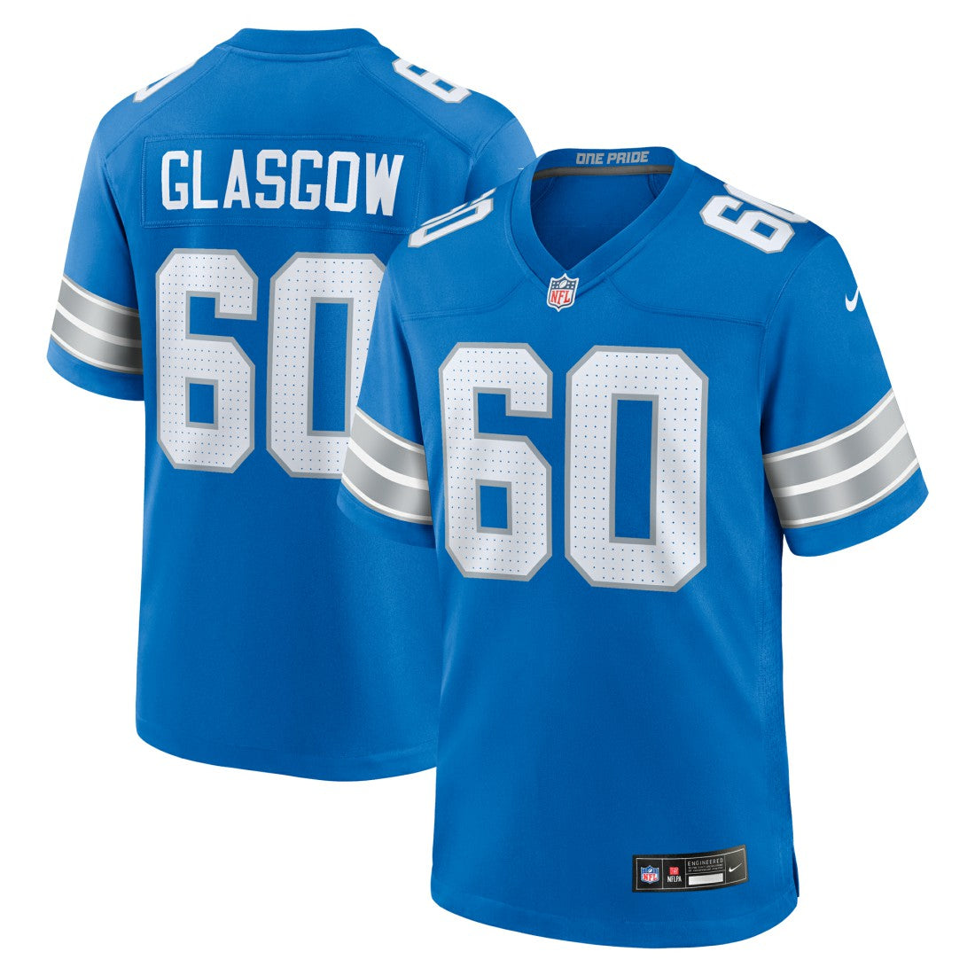 Graham Glasgow Detroit Lions Team Game Jersey - Blue Jerseys