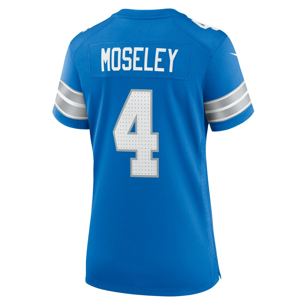 Emmanuel Moseley Detroit Lions Women's Team Game Jersey - Blue Jerseys