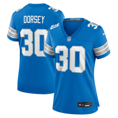 Khalil Dorsey Detroit Lions Women's Team Game Jersey - Blue Jerseys