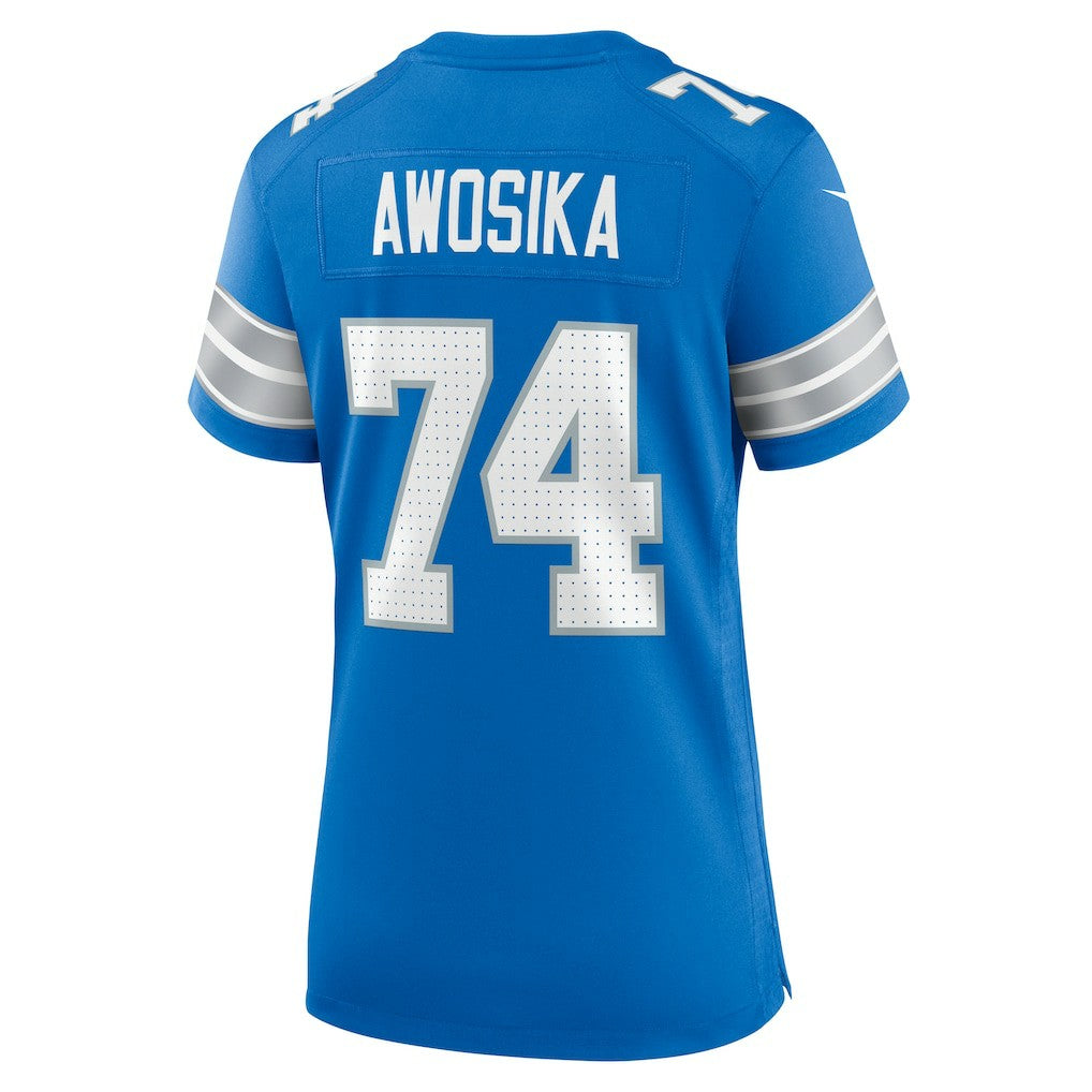 Kayode Awosika Detroit Lions Women's Team Game Jersey - Blue Jerseys