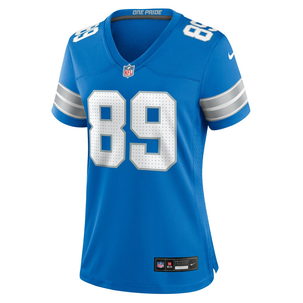 Brock Wright Detroit Lions Women's Team Game Jersey - Blue Jerseys