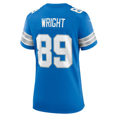 Brock Wright Detroit Lions Women's Team Game Jersey - Blue Jerseys