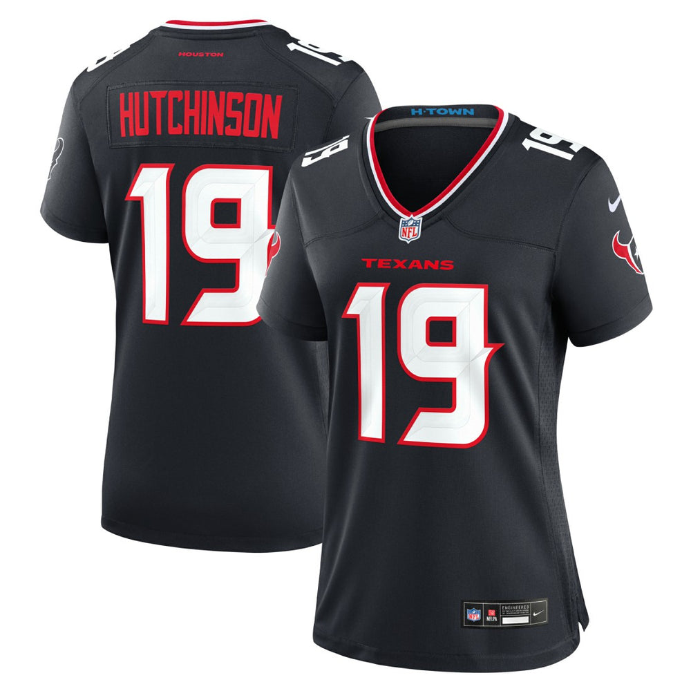 Xavier Hutchinson Houston Texans Women's Team Game Jersey - Navy Jerseys