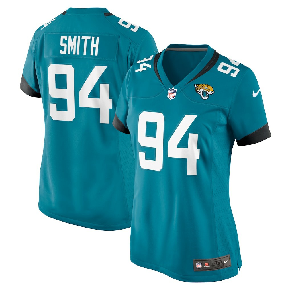 Maason Smith Jacksonville Jaguars Women's Game Jersey - Teal Jerseys