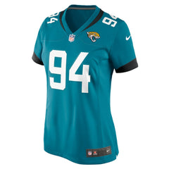 Maason Smith Jacksonville Jaguars Women's Game Jersey - Teal Jerseys