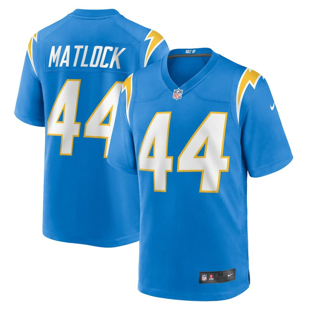 Scott Matlock Los Angeles Chargers Team Game Jersey - Powder Blue Jerseys