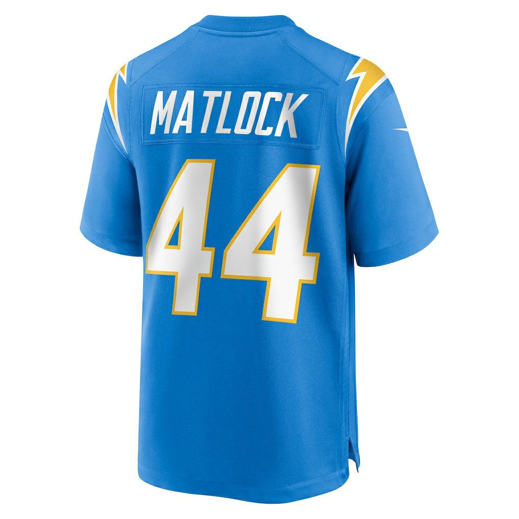 Scott Matlock Los Angeles Chargers Team Game Jersey - Powder Blue Jerseys