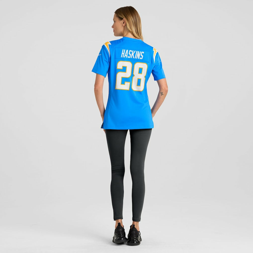 Hassan Haskins Los Angeles Chargers Women's Game Jersey - Powder Blue Jerseys