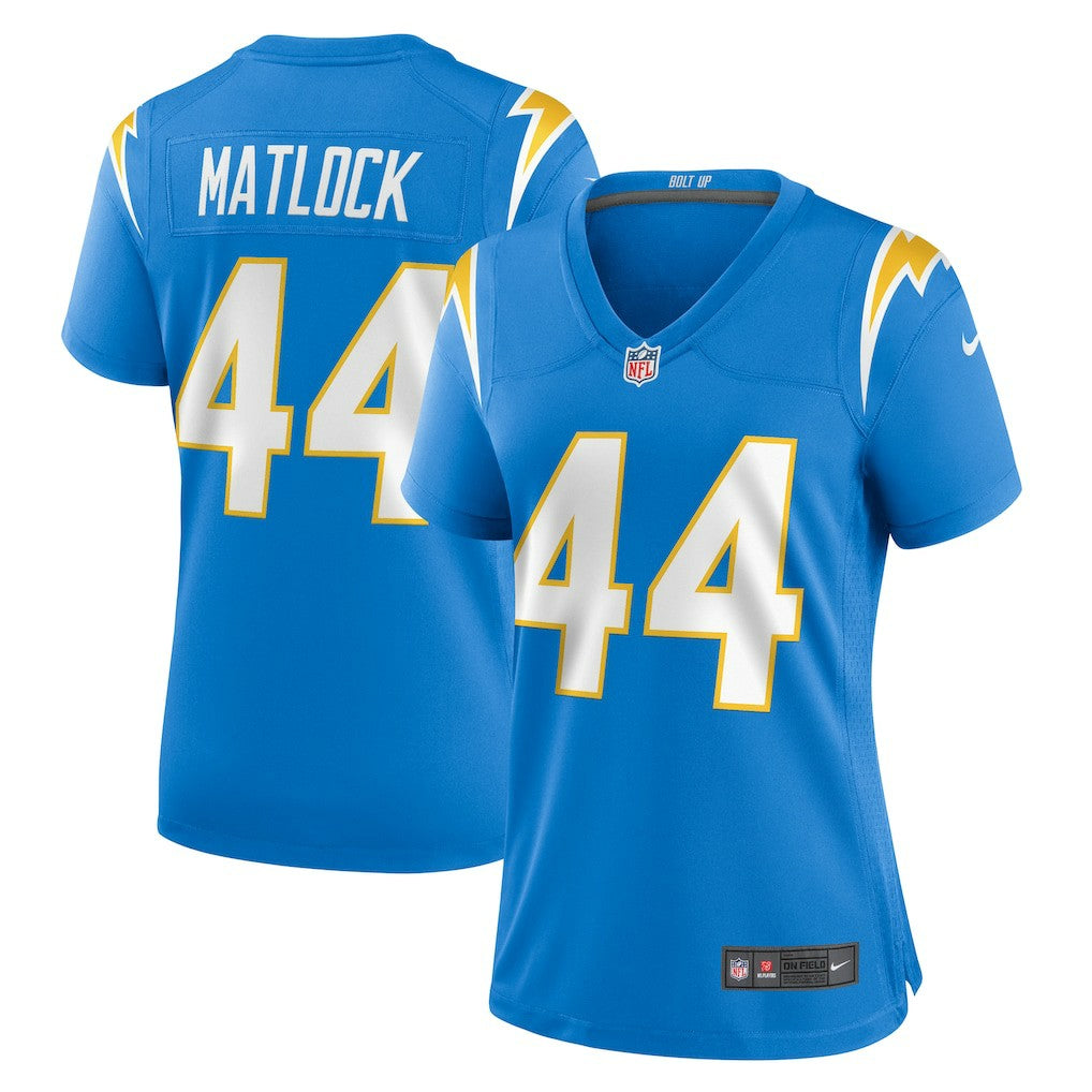 Scott Matlock Los Angeles Chargers Women's Game Jersey - Powder Blue Jerseys