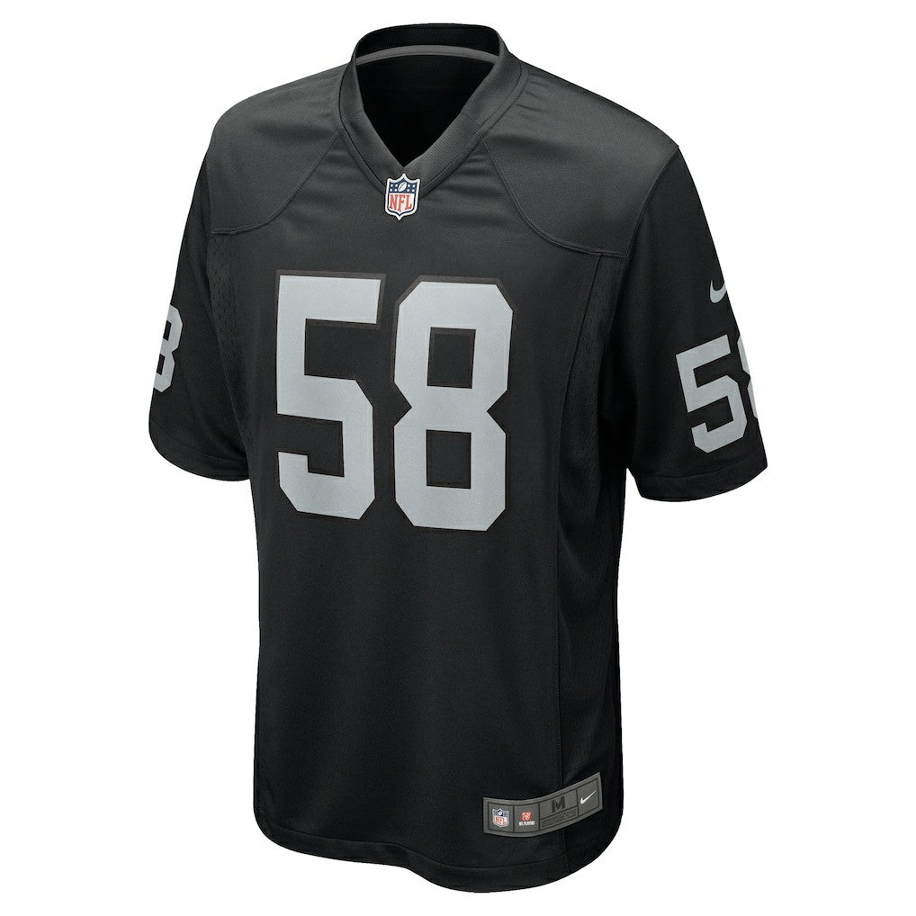 Jackson Powers-Johnson Las Vegas Raiders Team Game Jersey - Black Jerseys
