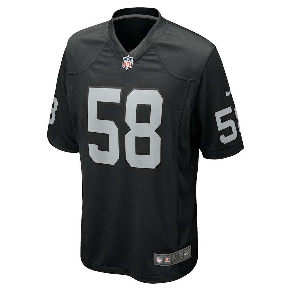 Jackson Powers-Johnson Las Vegas Raiders Team Game Jersey - Black Jerseys