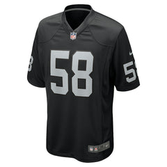 Jackson Powers-Johnson Las Vegas Raiders Team Game Jersey - Black Jerseys