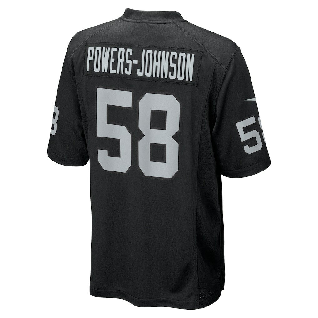 Jackson Powers-Johnson Las Vegas Raiders Team Game Jersey - Black Jerseys