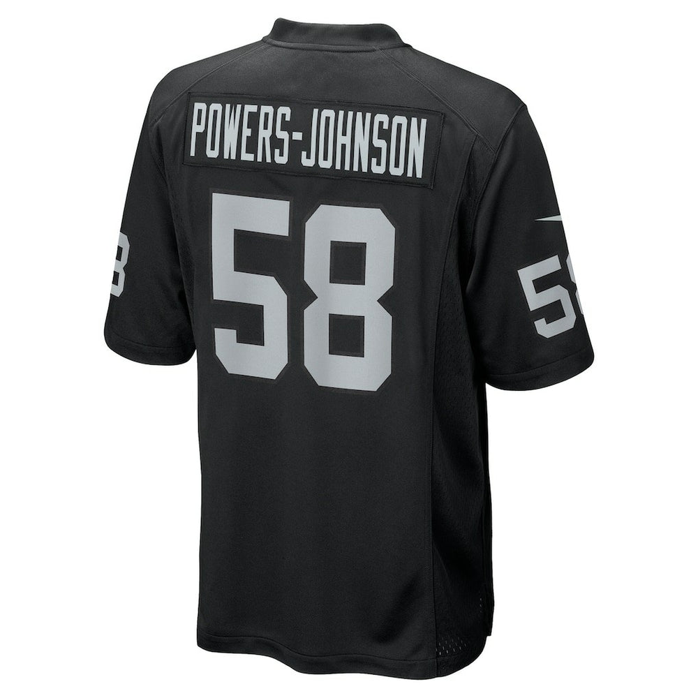 Jackson Powers-Johnson Las Vegas Raiders Team Game Jersey - Black Jerseys