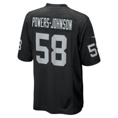 Jackson Powers-Johnson Las Vegas Raiders Team Game Jersey - Black Jerseys