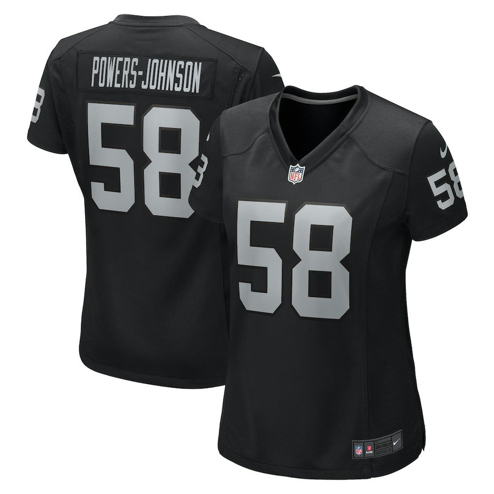 Jackson Powers-Johnson Las Vegas Raiders Women's Game Jersey - Black Jerseys