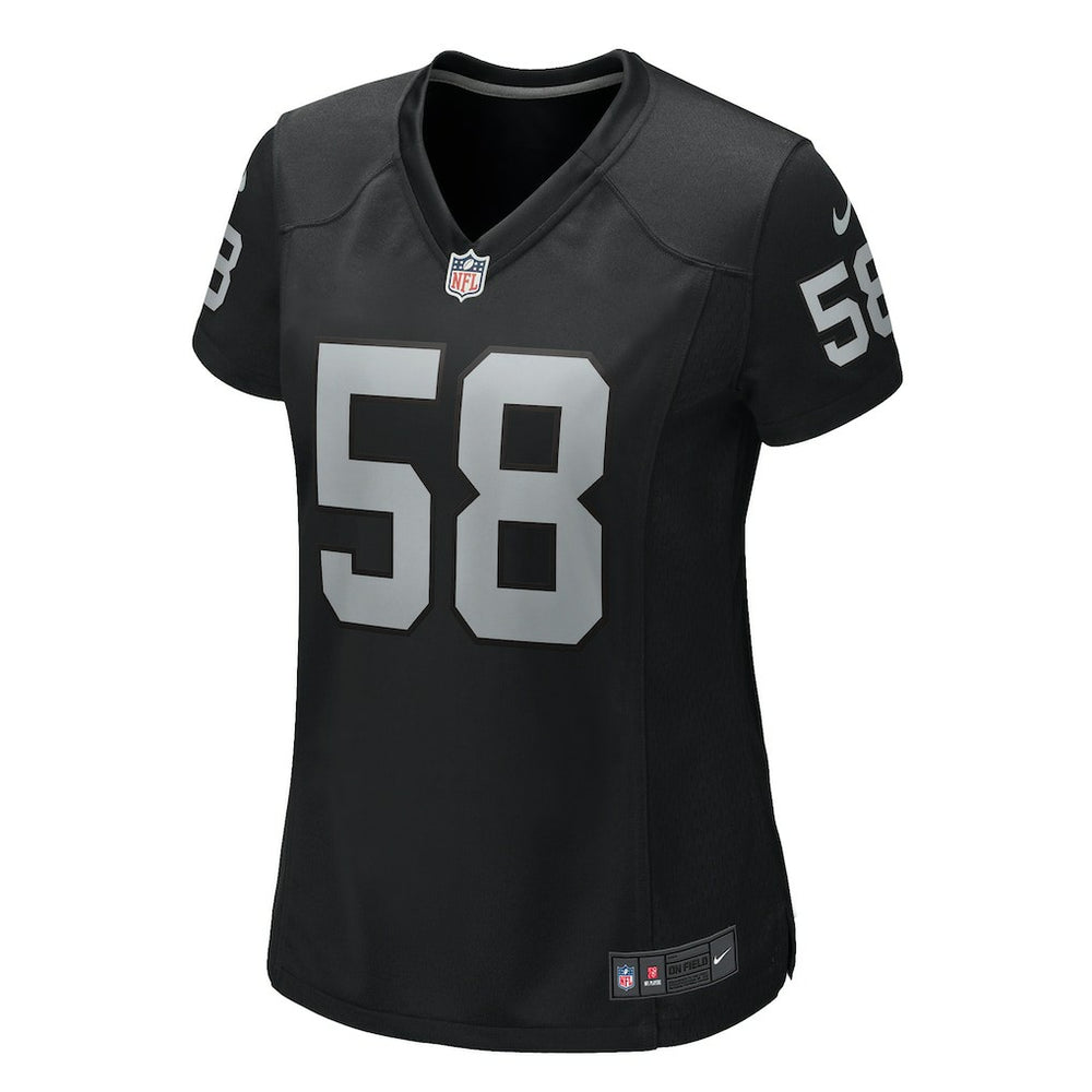 Jackson Powers-Johnson Las Vegas Raiders Women's Game Jersey - Black Jerseys