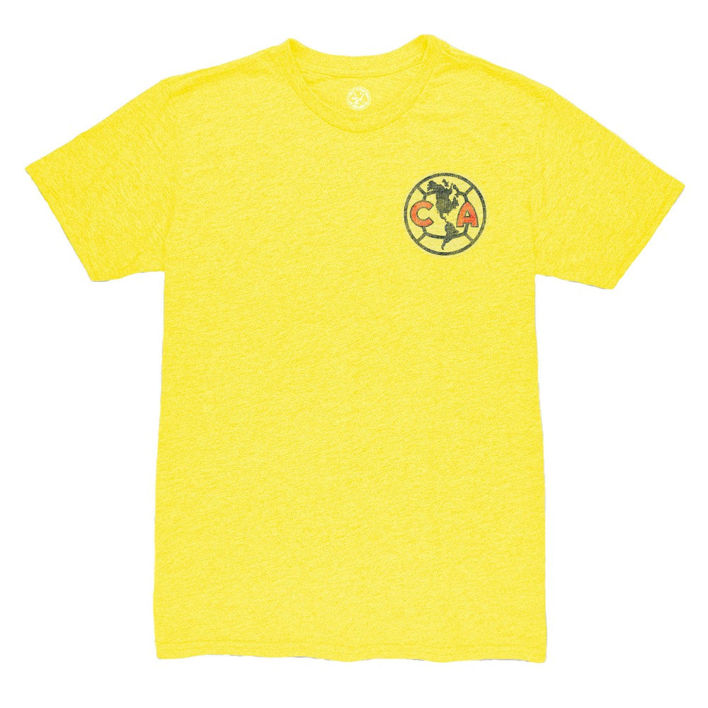 Diego Valdés Club America 1863FC Vintage Player Name & Number Tri-blend T-Shirt Yellow