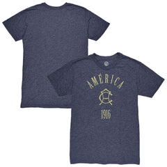 Club America 1863FC Team Arch Vintage Tri-Blend T-Shirt Navy