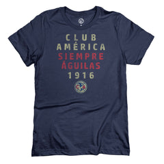 Club America 1863FC Tapered Text T-Shirt Navy