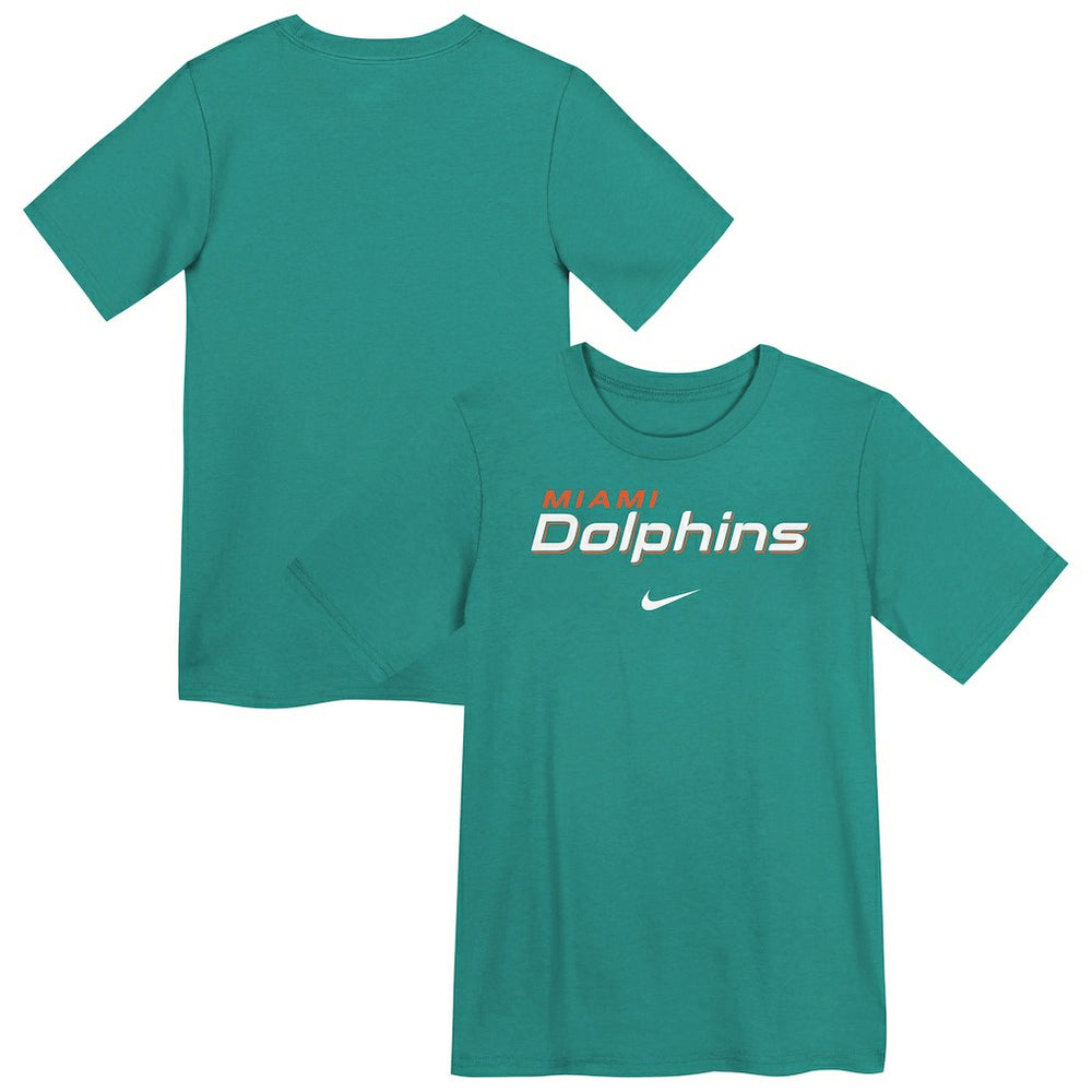 Miami Dolphins Preschool Wordmark T-Shirt - Aqua T-shirts