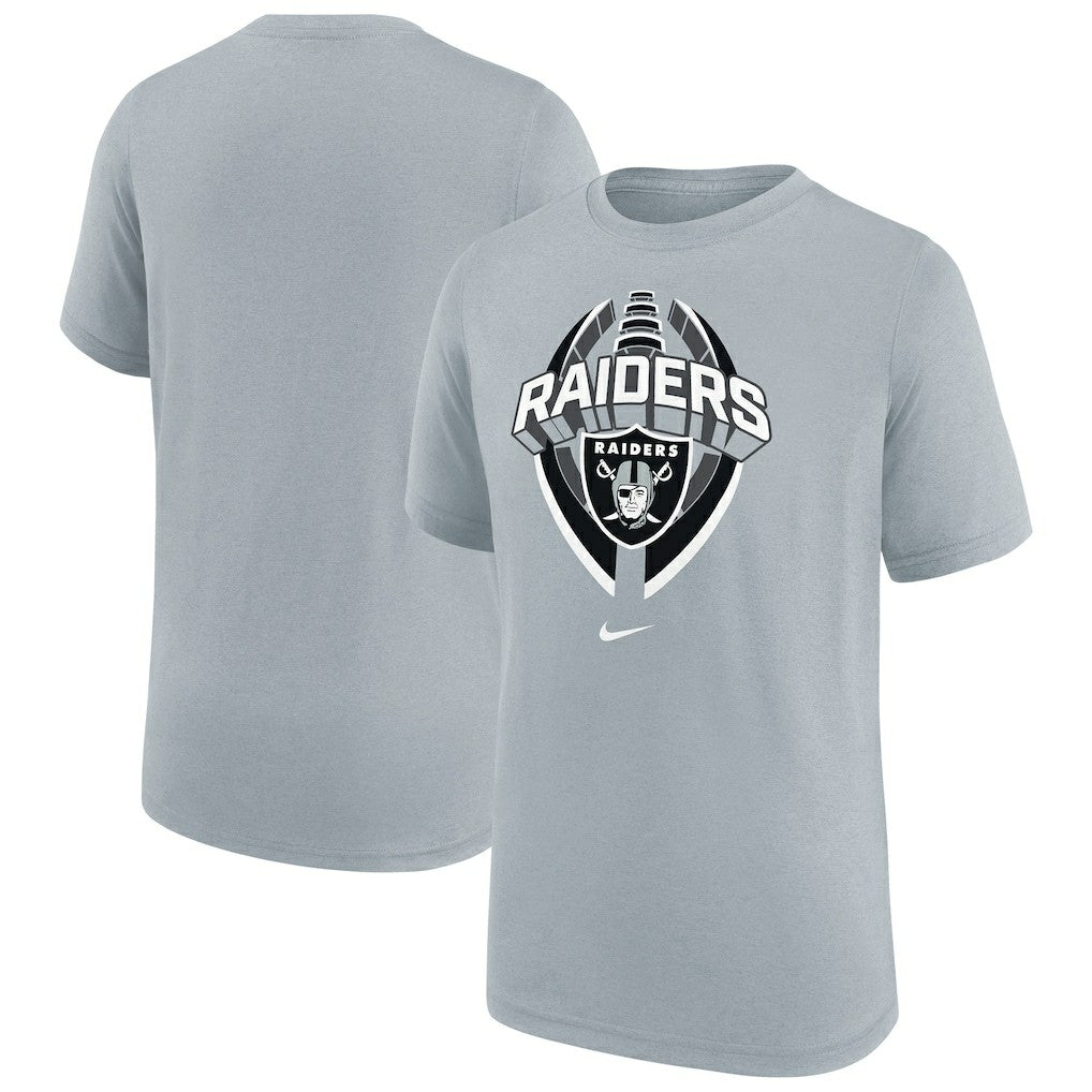 Las Vegas Raiders Youth Icon Legend T-Shirt - Gray T-shirts