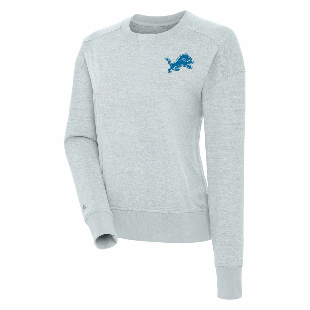 Detroit Lions Antigua Women's Forward Fleece Pullover Sweatshirt - Heather Gray Pullover