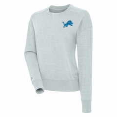 Detroit Lions Antigua Women's Forward Fleece Pullover Sweatshirt - Heather Gray Pullover