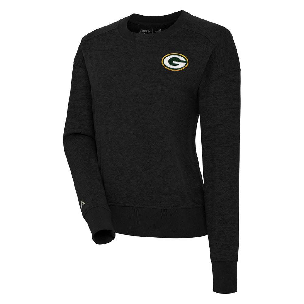 Green Bay Packers Antigua Women's Forward Fleece Pullover Sweatshirt - Black Pullover