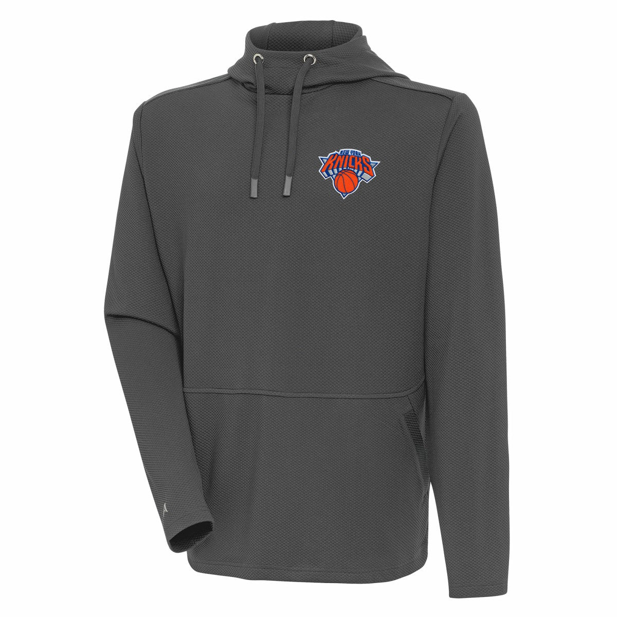 New York Knicks Antigua Pure Honeycomb Pullover Hoodie Pewter outlet