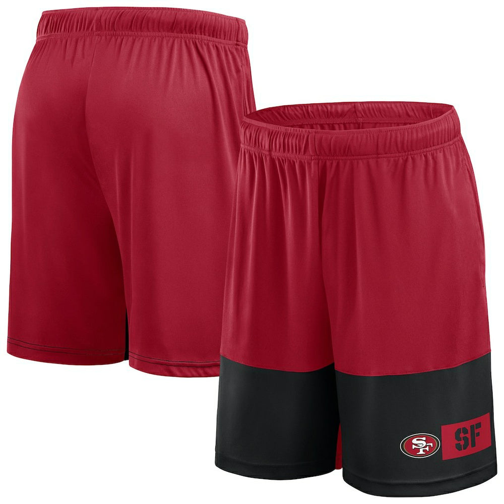 San Francisco 49ers Big & Tall Best of the Best Performance Shorts - Scarlet/Black Shorts