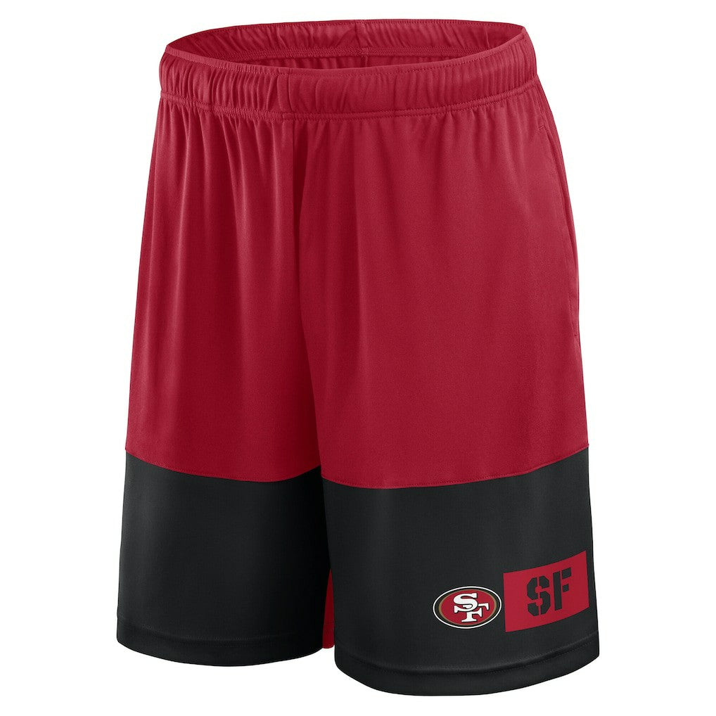 San Francisco 49ers Big & Tall Best of the Best Performance Shorts - Scarlet/Black Shorts