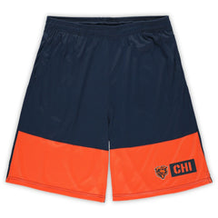 Chicago Bears Big & Tall Best of the Best Performance Shorts - Navy/Orange Shorts