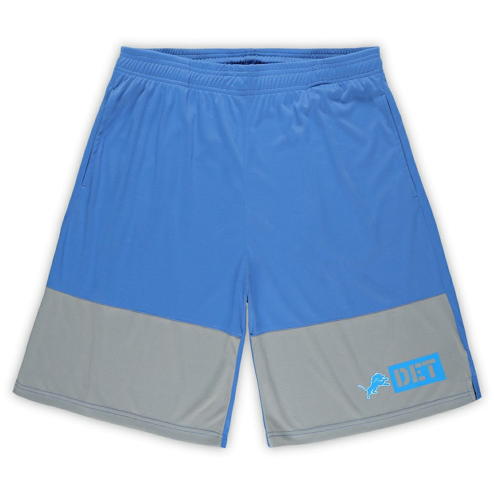 Detroit Lions Big & Tall Best of the Best Performance Shorts - Blue/Silver Shorts