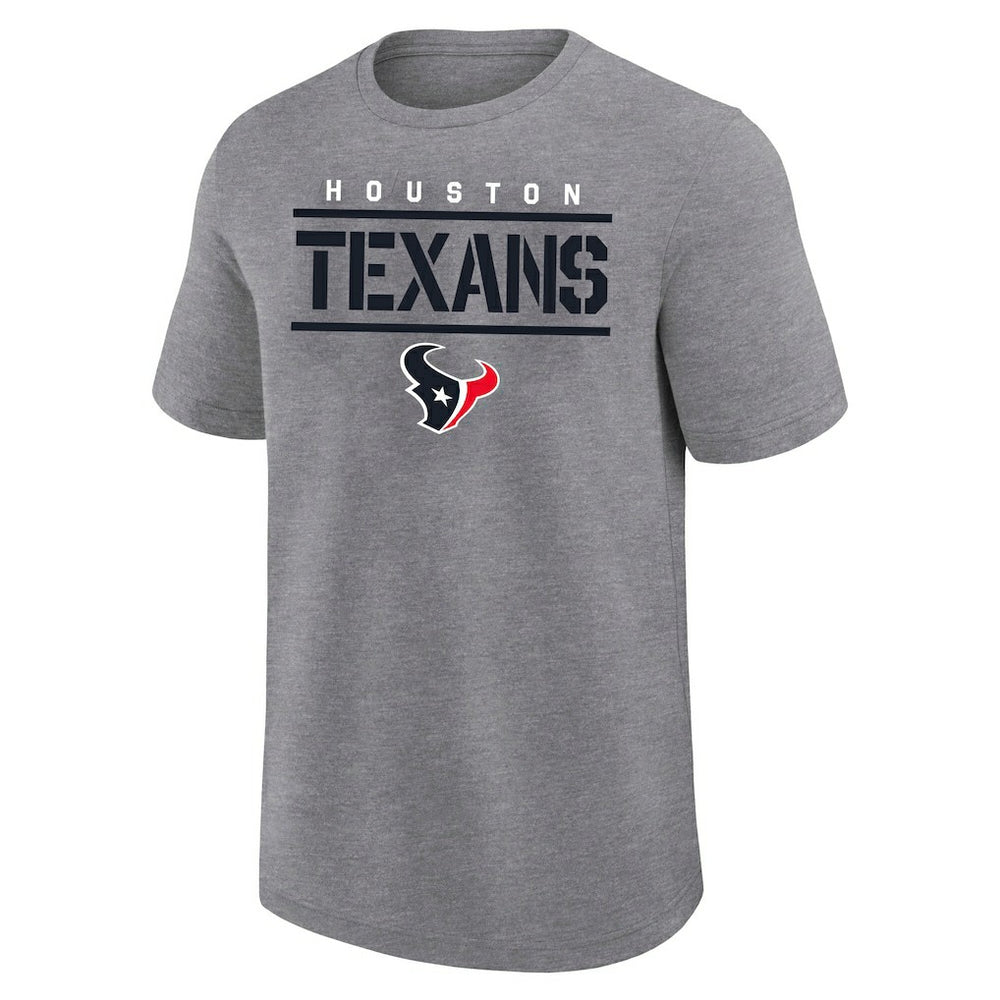 Houston Texans Big & Tall Top Notch T-Shirt - Heather Gray T-shirts
