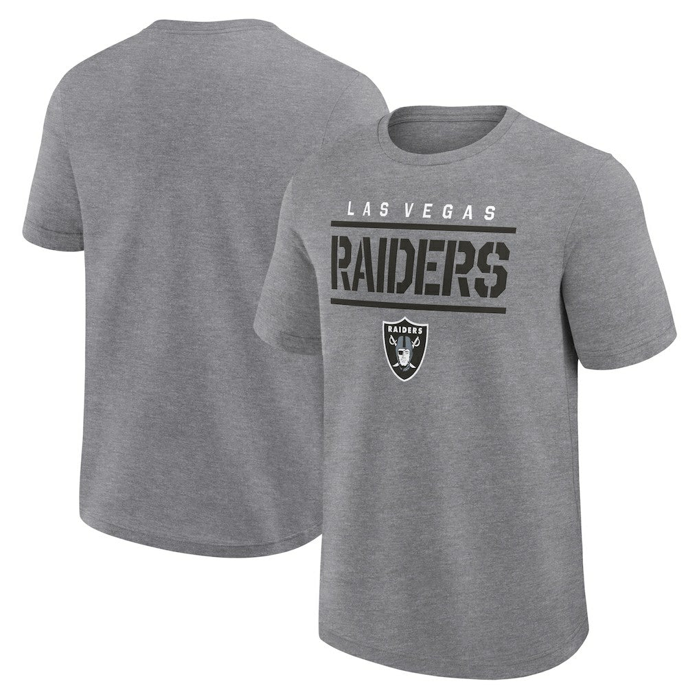Las Vegas Raiders Big & Tall Top Notch T-Shirt - Heather Gray T-shirts