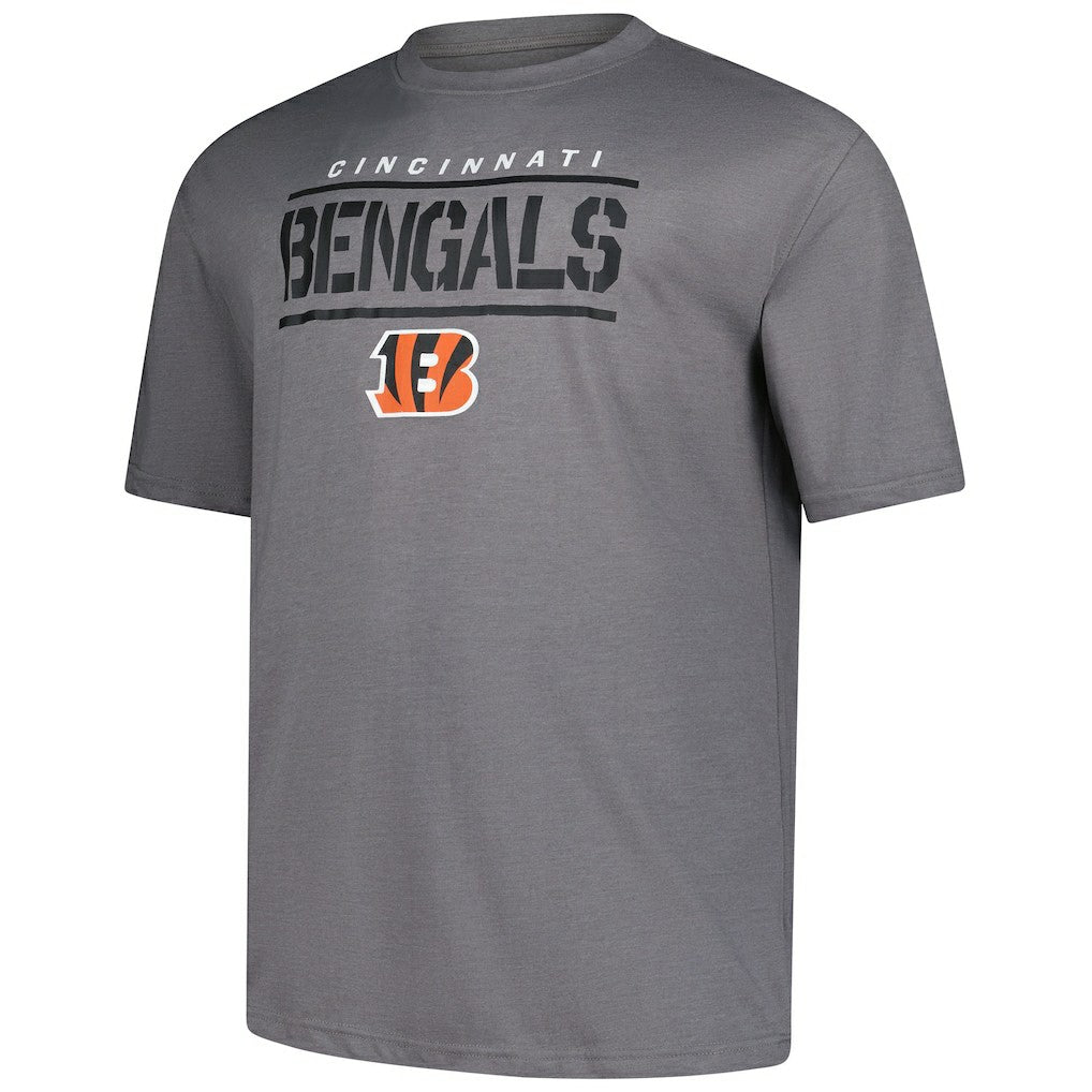 Cincinnati Bengals Big & Tall Top Notch T-Shirt - Heather Gray T-shirts