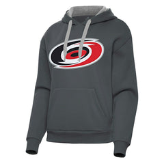 Carolina Hurricanes Antigua Women's Victory Pullover Hoodie - Charcoal | US 202233398